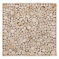 Online Kirklands Home Repurposed Wood Logs Square Coffee Table Tan