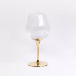 Clearance Kirklands Home Ripple Gold Base Goblet Wine Glass