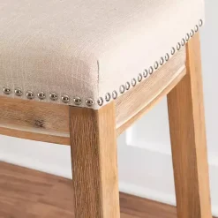 Kirklands Home Riverdale Acacia Wood Counter Stool White