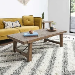 Outlet Kirklands Home Roane Gray Reclaimed Pine Coffee Table