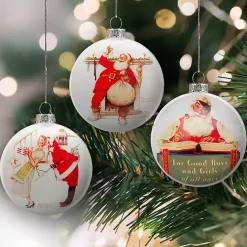 Sale Kirklands Home Rockwell Classic Holiday Scene Ornaments, Set of 3