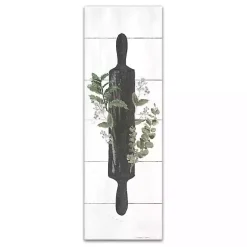 Hot Kirklands Home Rolling Pin with Botanicals Canvas Art Print