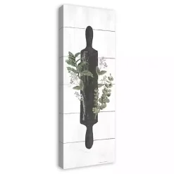 Hot Kirklands Home Rolling Pin with Botanicals Canvas Art Print
