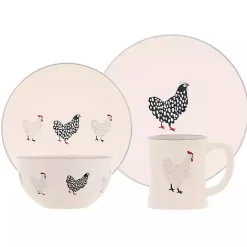 Sale Kirklands Home Rooster Stoneware 16-pc. Dinnerware Set Ivory