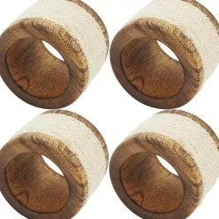 Sale Kirklands Home Rope Wrapped 4-pc. Napkin Ring Set