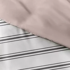 Outlet Kirklands Home Rose Pink Echo Stripe 3-pc. King Duvet Cover Set