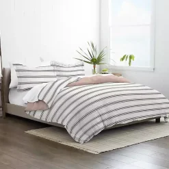 Outlet Kirklands Home Rose Pink Echo Stripe 2-pc. Twin Duvet Cover Set