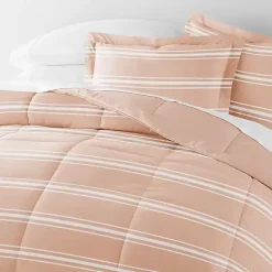 Hot Kirklands Home Rose Striped Reversible 2-pc. Twin Comforter Set Pink