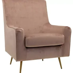 Clearance Kirklands Home Rose Velvet Lana Accent Chair Pink