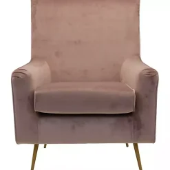 Clearance Kirklands Home Rose Velvet Lana Accent Chair Pink