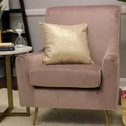 Clearance Kirklands Home Rose Velvet Lana Accent Chair Pink