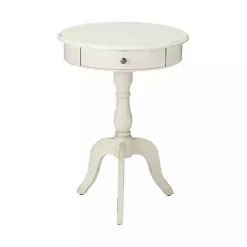 Sale Kirklands Home Round Antique Pedestal Accent Table White