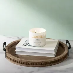 Online Kirklands Home Round Beaded Wood Decorative Tray Brown