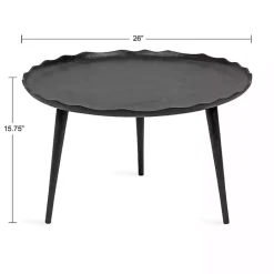 New Kirklands Home Round Alessia Coffee Table Black