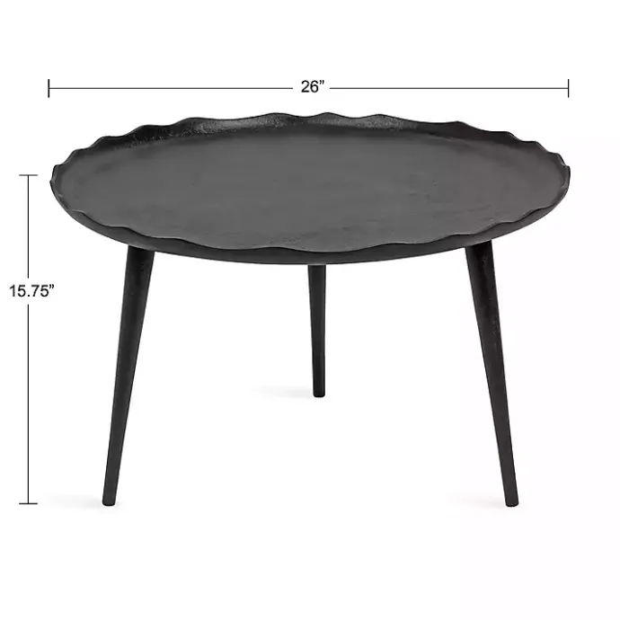 New Kirklands Home Round Alessia Coffee Table Black