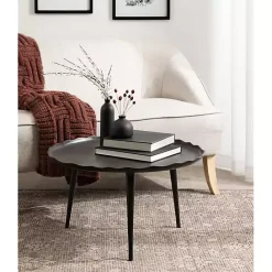 New Kirklands Home Round Alessia Coffee Table Black