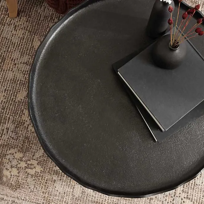 New Kirklands Home Round Alessia Coffee Table Black