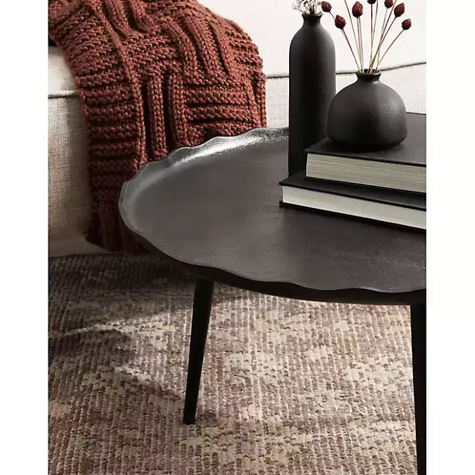 New Kirklands Home Round Alessia Coffee Table Black