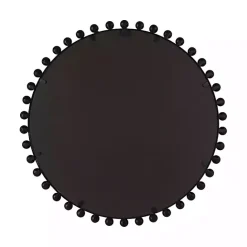 Sale Kirklands Home Round Black Beaded Metal Wall Mirror