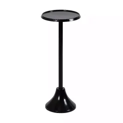Best Kirklands Home Round Metal Layla Accent Table Black