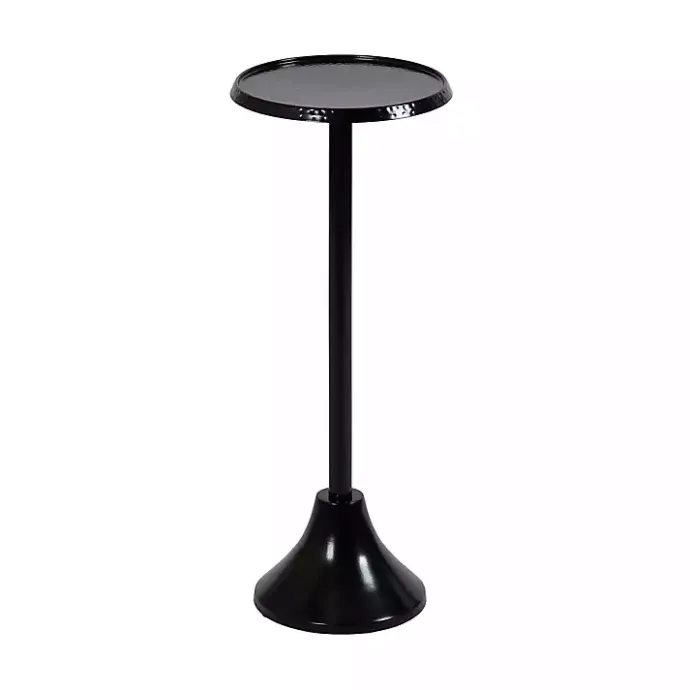 Best Kirklands Home Round Metal Layla Accent Table Black