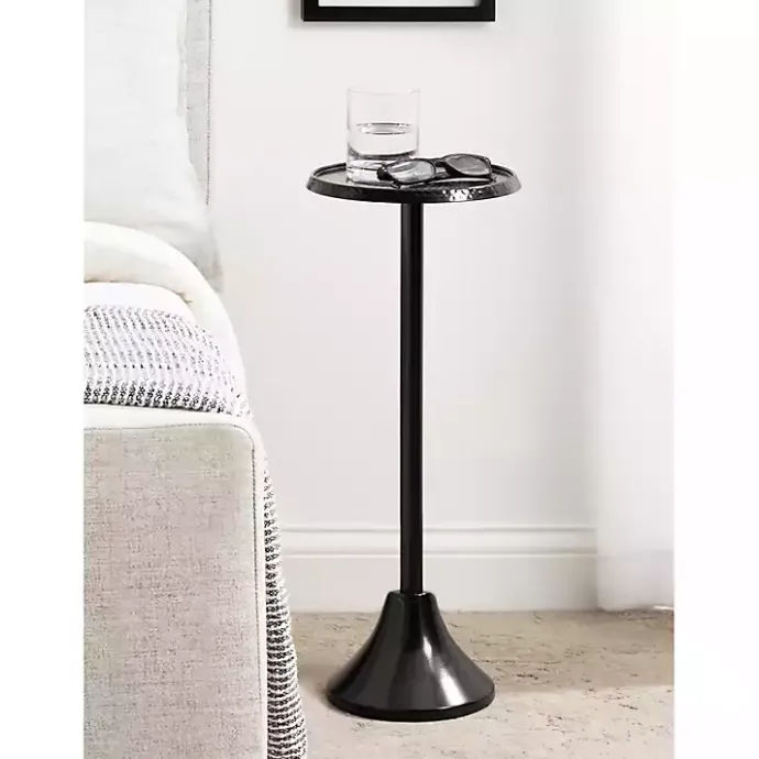 Best Kirklands Home Round Metal Layla Accent Table Black