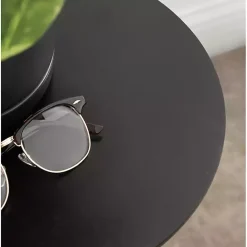 Sale Kirklands Home Round Wood Jess Accent Table Black