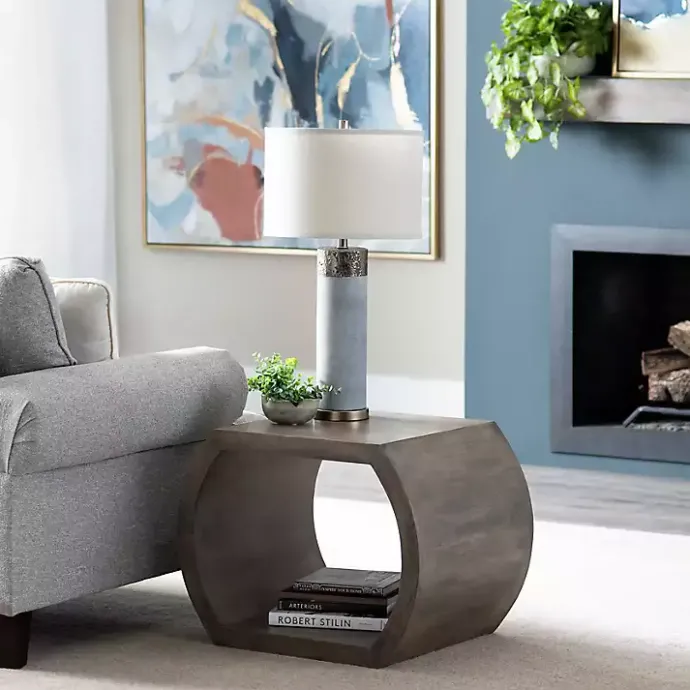 Sale Kirklands Home Round Open Side Table Brown