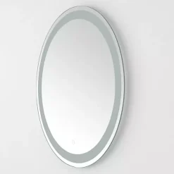 Outlet Kirklands Home Round Caspar LED Wall Mirror