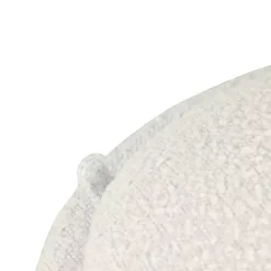 Best Kirklands Home Round Cream Boucle Storage Ottoman Ivory