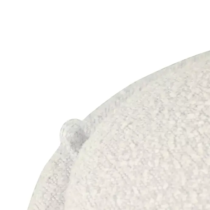 Best Kirklands Home Round Cream Boucle Storage Ottoman Ivory