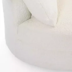 Hot Kirklands Home Round Cream Boucle Swivel Accent Chair Ivory
