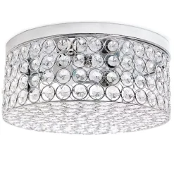 Clearance Kirklands Home Round Crystal Flush Mount Ceiling Light Clear