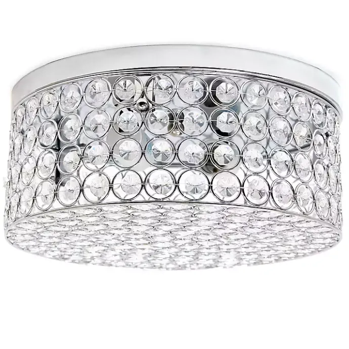 Clearance Kirklands Home Round Crystal Flush Mount Ceiling Light Clear