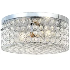 Clearance Kirklands Home Round Crystal Flush Mount Ceiling Light Clear