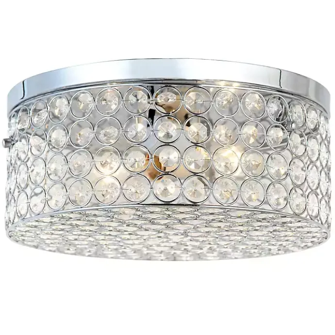 Clearance Kirklands Home Round Crystal Flush Mount Ceiling Light Clear