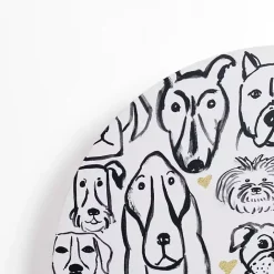 Kirklands Home Round Dog Doodle Canvas Art Print