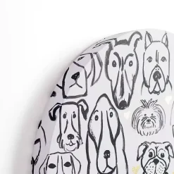 Kirklands Home Round Dog Doodle Canvas Art Print