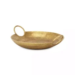 Hot Kirklands Home Round Cast Iron Dish with Handles Gold