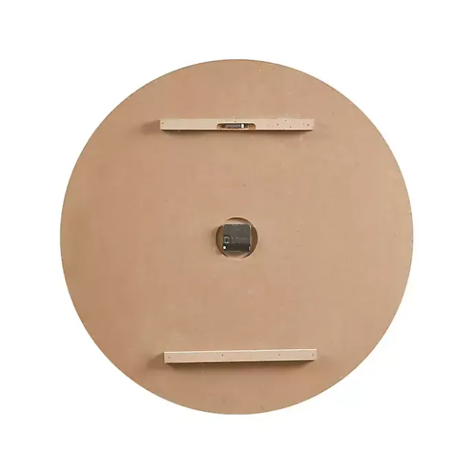 Online Kirklands Home Round Gray and Natural Wooden Wall Clock