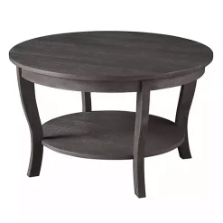 Sale Kirklands Home Round wash Curved Legs Coffee Table Gray