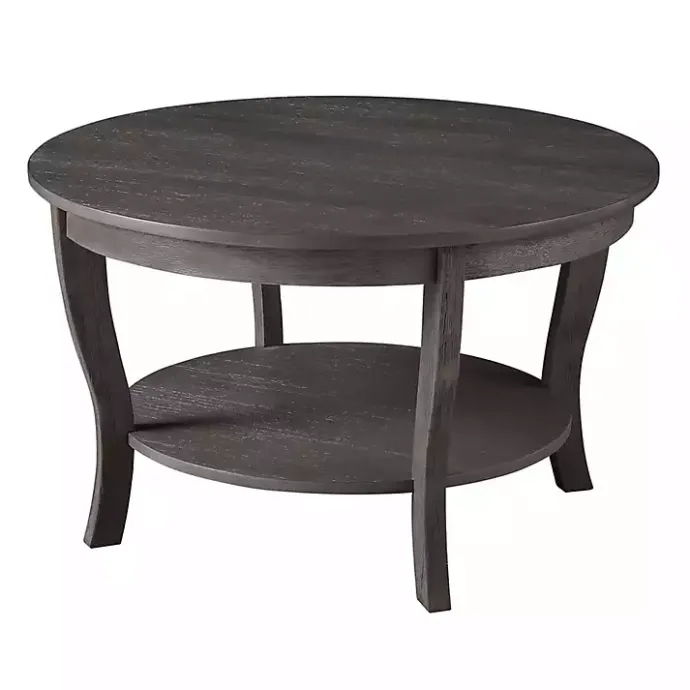 Sale Kirklands Home Round wash Curved Legs Coffee Table Gray