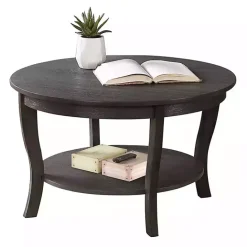 Sale Kirklands Home Round wash Curved Legs Coffee Table Gray