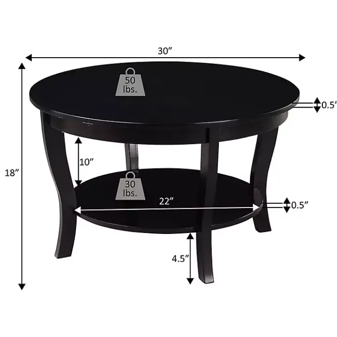 Sale Kirklands Home Round wash Curved Legs Coffee Table Gray