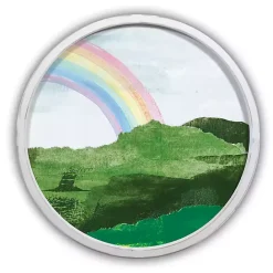 Online Kirklands Home Round Irish Rainbow Framed Art Print White
