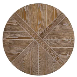 New Kirklands Home Round Kona Rolling Coffee Table Brown