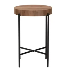 Best Kirklands Home Round Light Wood X Base Accent Table Brown