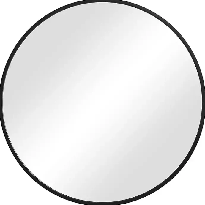 Best Kirklands Home Round Matte Black Thin Frame Mirror
