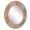 Best Kirklands Home Round Natural Calona Wood Wall Mirror