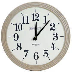 Discount Kirklands Home Round Natural Reed Frame Wall Clock